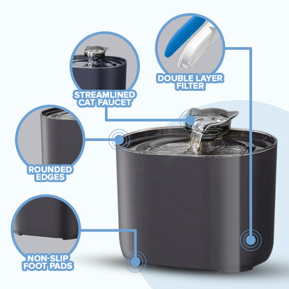 Pet Drinking Fountain with Waterflow™ Filter