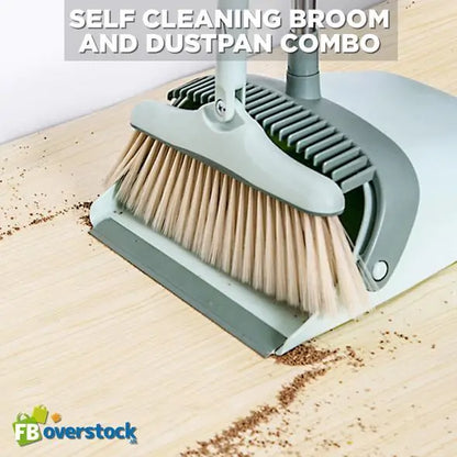 Self Cleaning Broom and Dustpan